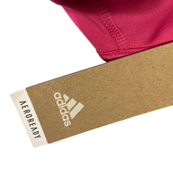 Adidas Don't Rest Alphaskin Sports Bra - Large Racerback Bright Pink - Picture 4 of 6